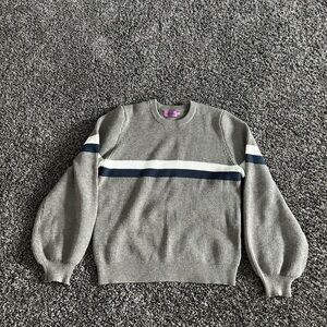 Gray and Blue Striped Women’s Sweater